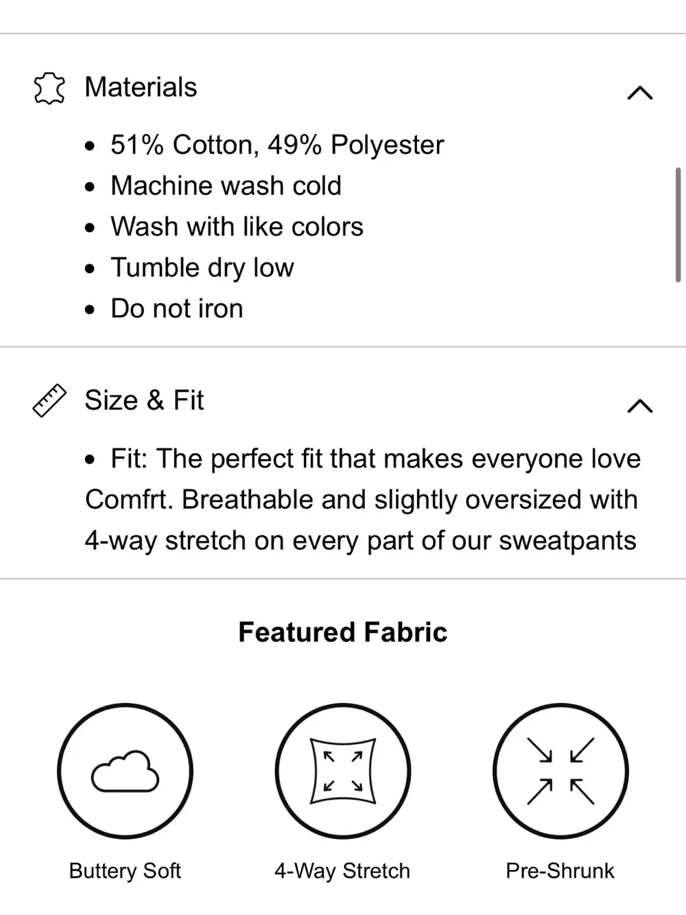 Comfrt | Tranquil Sweatpants, Medium, Cotton Color, like new - Picture 13 of 13